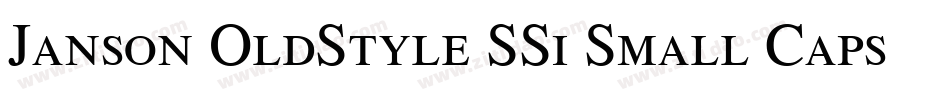 Janson OldStyle SSi Small Caps字体转换
